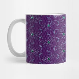 purple pattern with light blue and green rhinestones great daughters gift glamorous mask pattern Mug